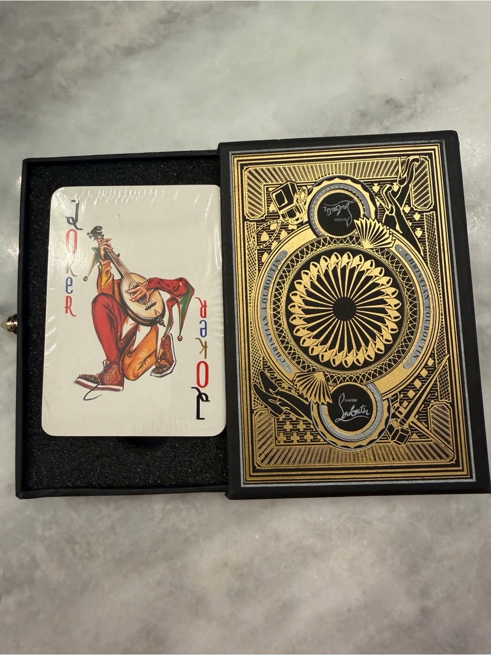 Christian Louboutin Luxury Gold & Black Playing Cards - Home Games
